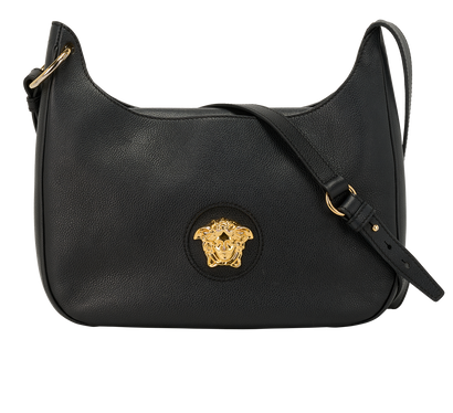 Medusa Shoulder Bag, &pound;350, Handbags, Black, Leather, Front view